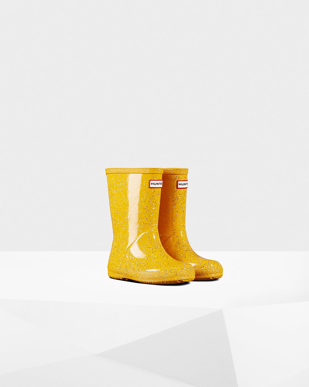 Kids Hunter Rain Boots Yellow - Original First Giant Glitter - 8702931-YK